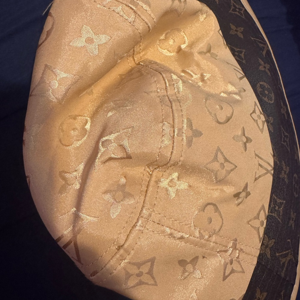 Louis Vuitton Beige and Black Monogram Hat